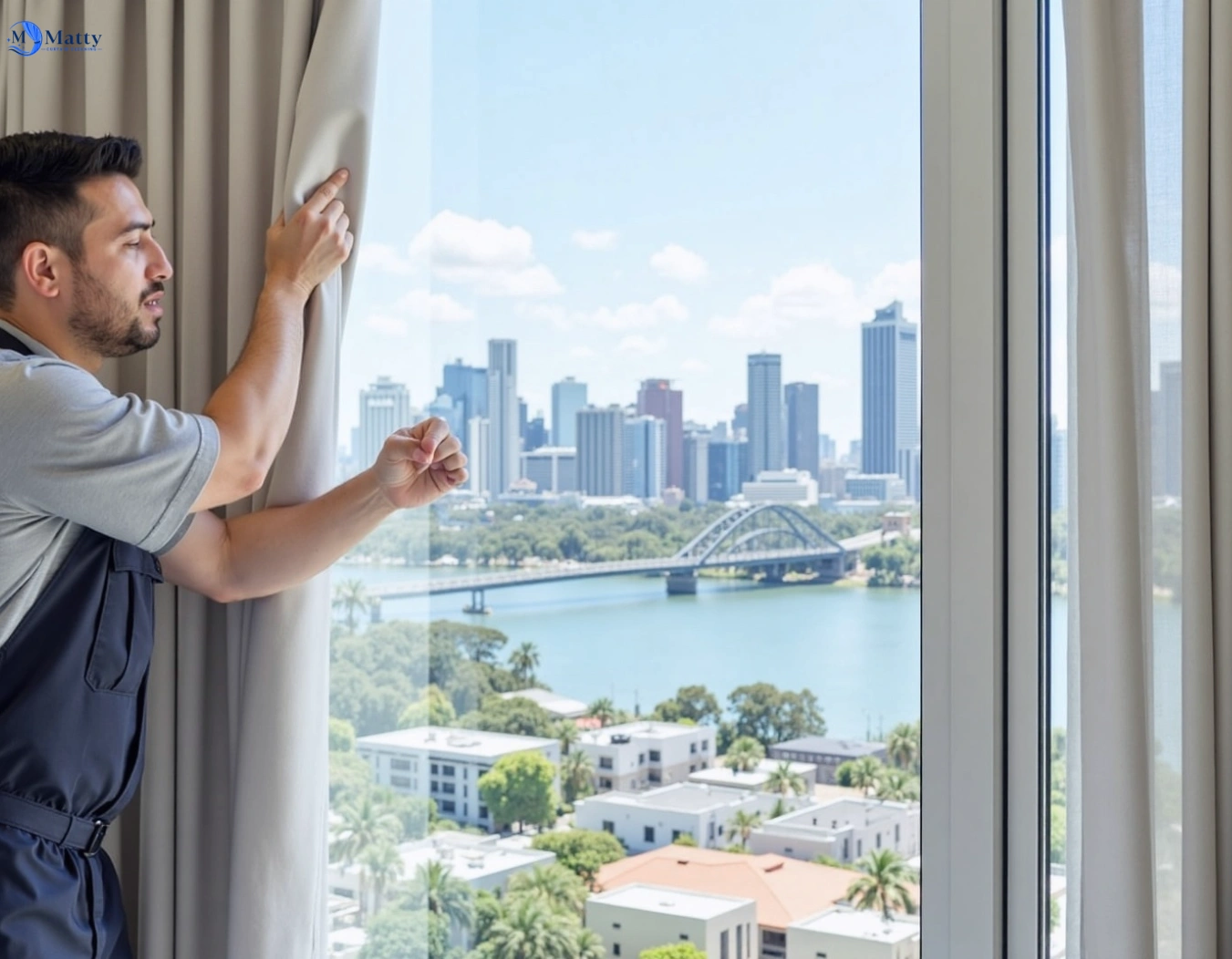 Professional curtain steam cleaning service darley-vic QLD by Matty Curtain Cleaning