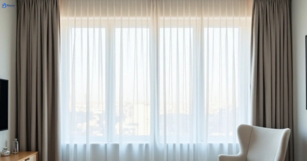 Freshly steam cleaned curtains in darley-vic QLD